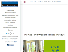 Tablet Screenshot of academia-euregio.ch